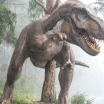 Imagen de un dinosaurio de un parque temático